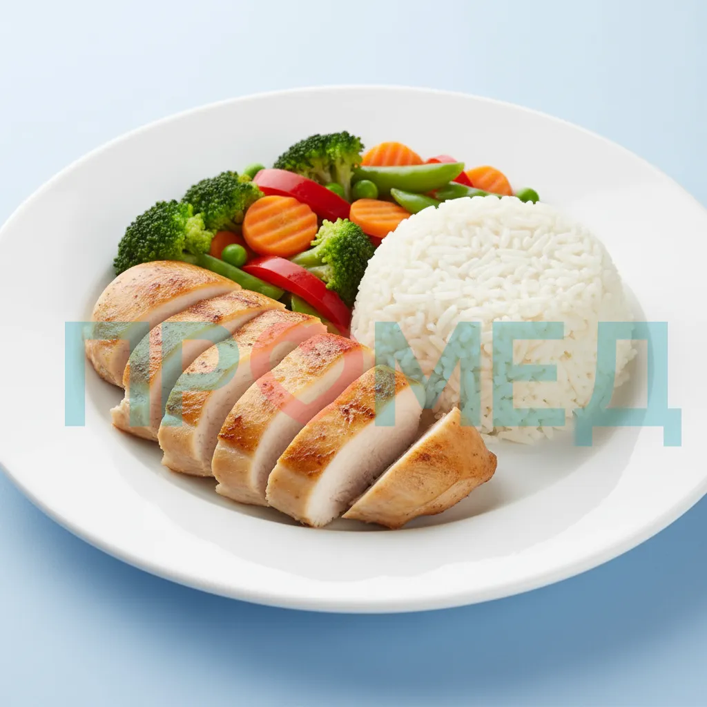 Курица с рисом и овощами