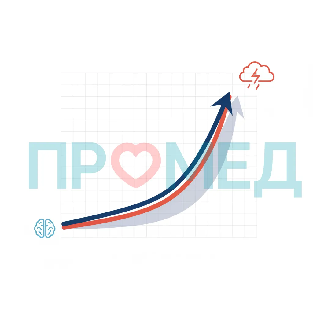 График роста уровня стресса в обществе