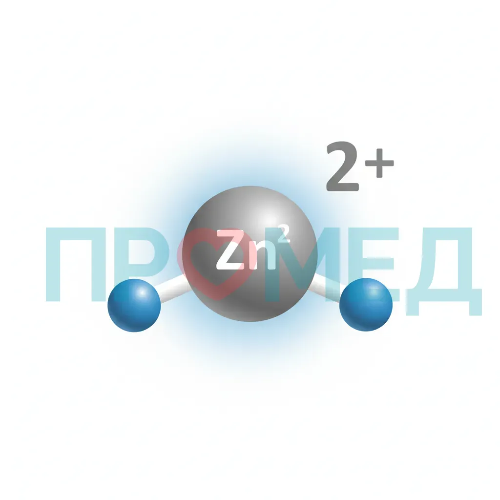 Структурная формула иона цинка Zn2+