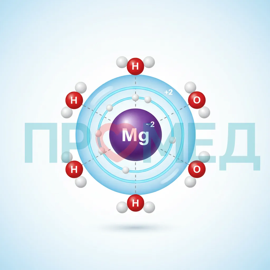 Структурная формула иона магния Mg2+