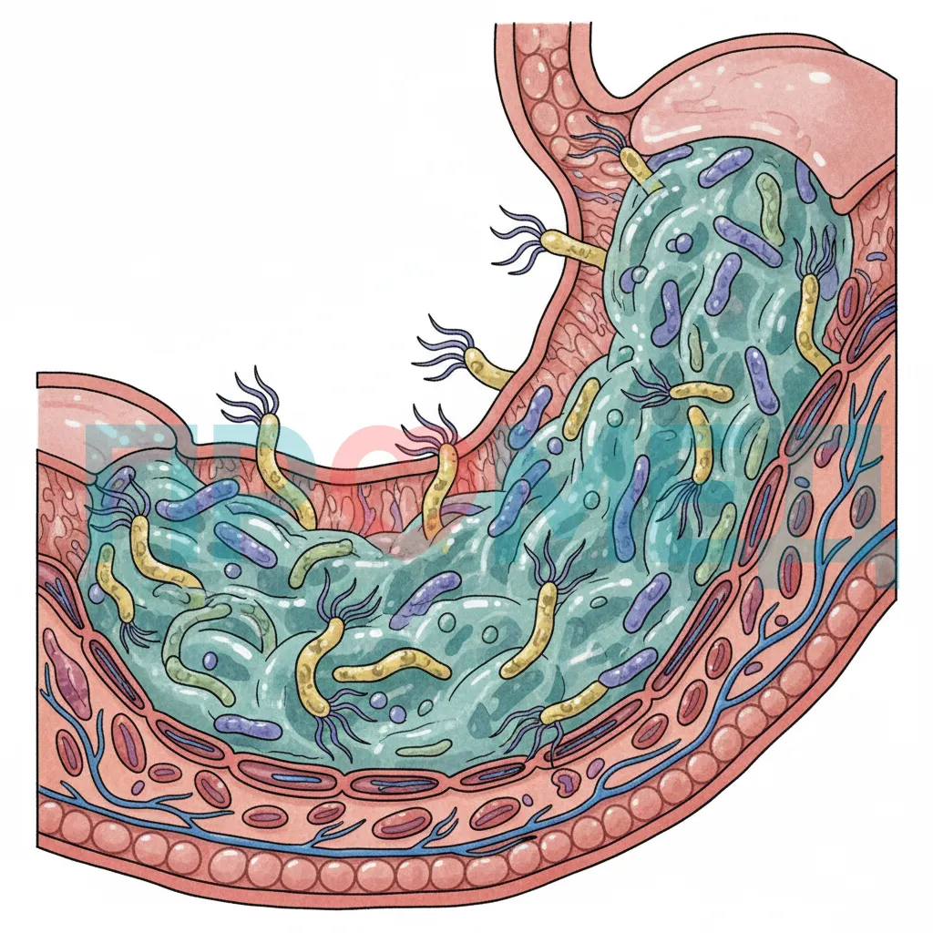 Бактерия Helicobacter pylori в желудке