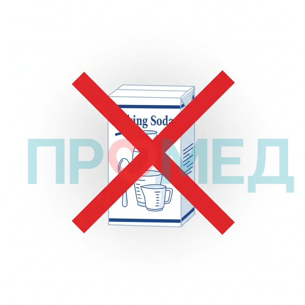 Перечеркнутое изображение пачки соды
