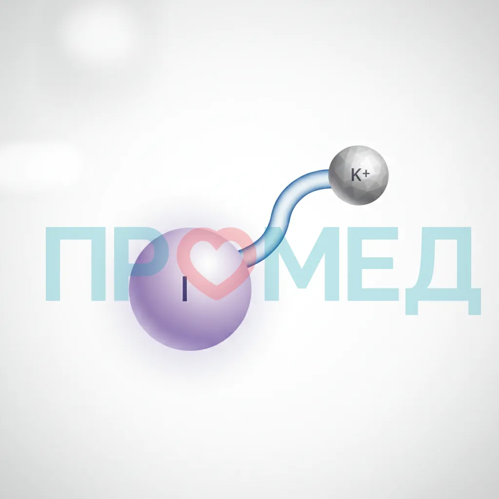 Химическая структура йодида калия