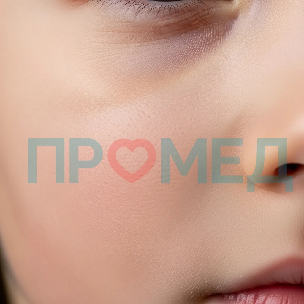 Детская кожа на лице крупным планом