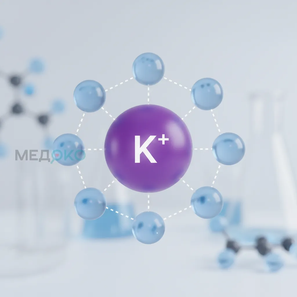 Структурная формула иона калия