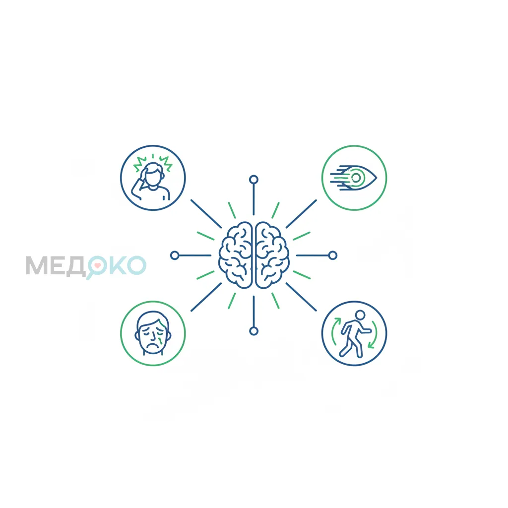 Инфографика с основными симптомами апоплексии