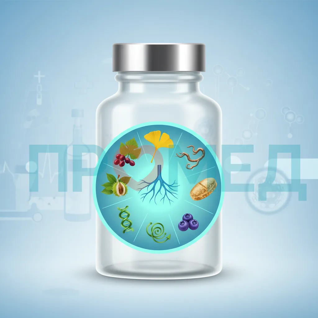 Список ингредиентов венотонизирующего средства.