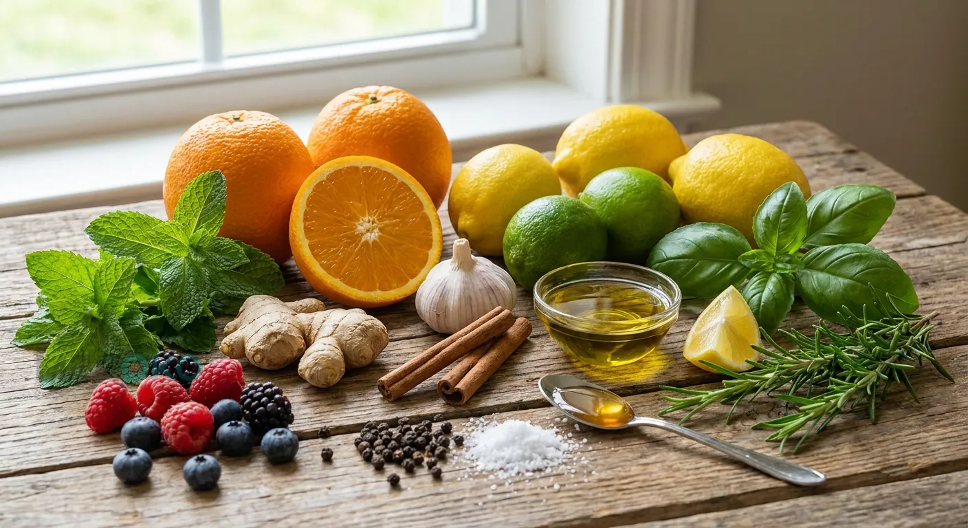 Свежие продукты и специи, восстановление вкуса после дисгевзия