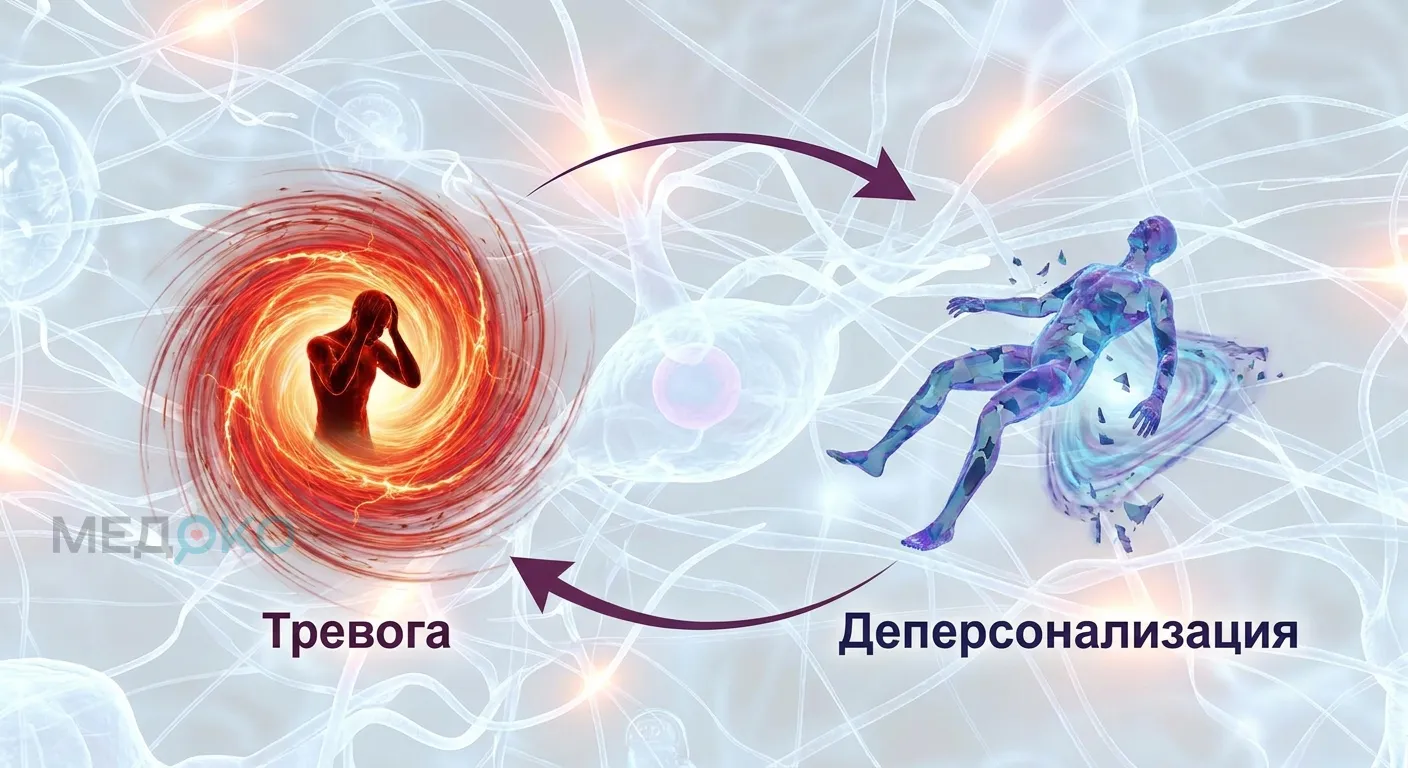 Порочный круг тревоги и деперсонализации темы статьи