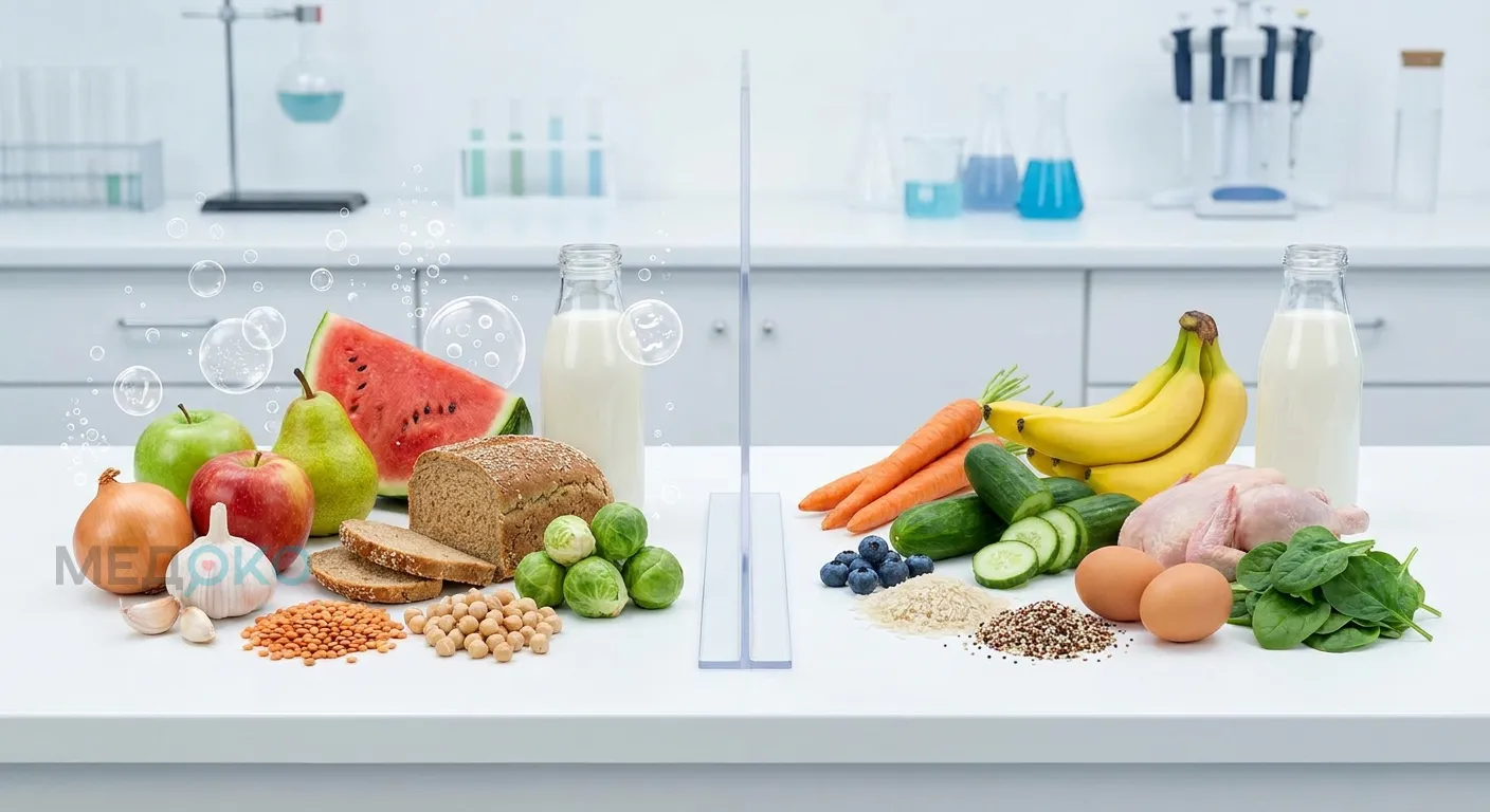 Таблица FODMAP продуктов вызывающих флатуленцию и вздутие