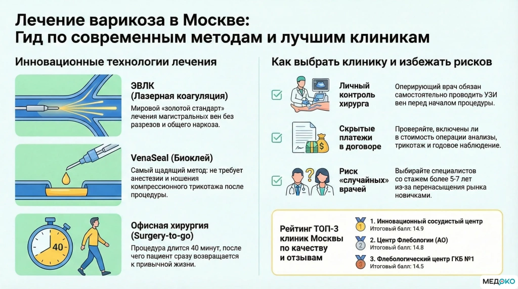 Сравнительный гид по методам лечения варикоза: ожидаемый эффект и показания 