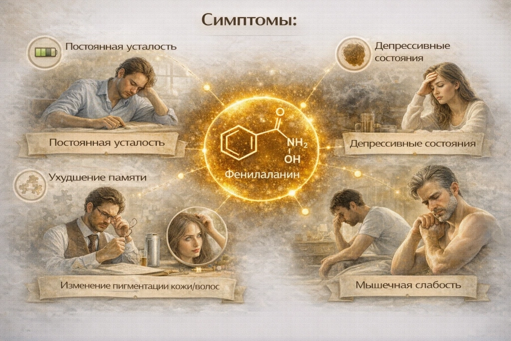 Причины и симптомы дефицита Фенилаланина Причины и симптомы дефицита Фенилаланина