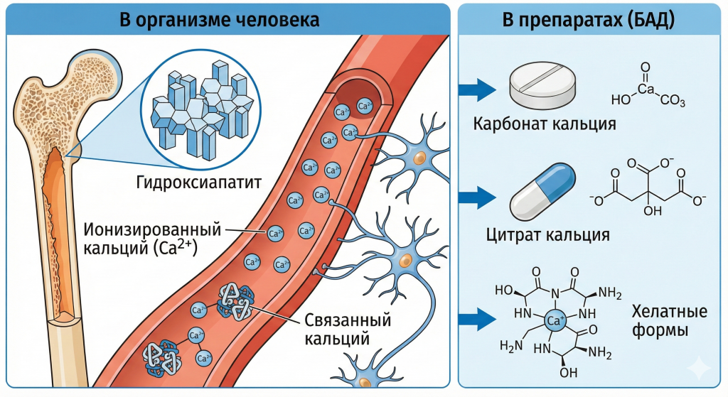 Формы кальция