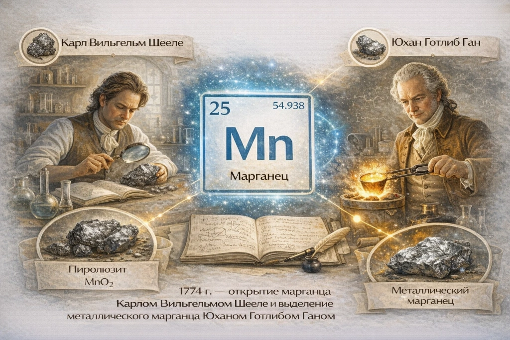 История открытия марганца История открытия марганца